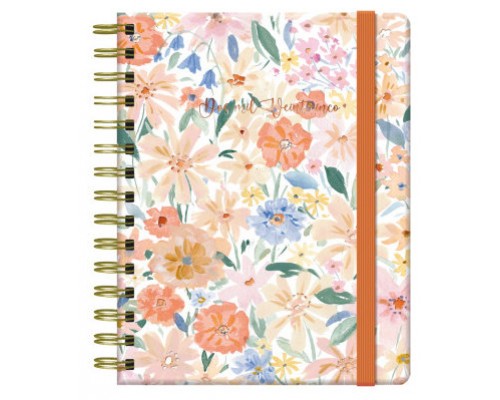 AGENDA 2025 FLORAL SEMANA VISTA 15 X 21 CM MODELO DALIA DOHE 12901 - 25 (Espera 4 dias)